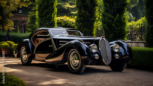 The Timeless Elegance of the Bugatti Royale: A Glimpse into Automotive Royalty. Ai Generated photo