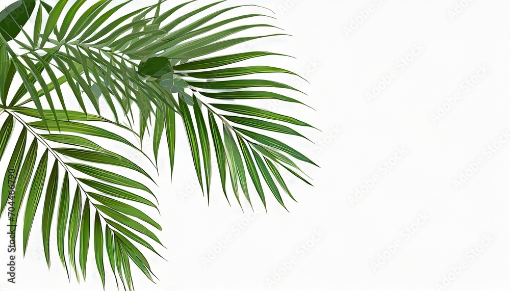 graphic palm and tropical leaves isolated on white background leaves illustration