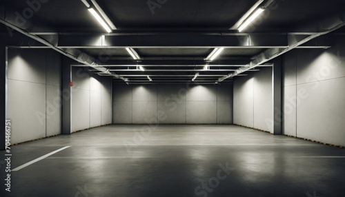 empty car park with blank wall space parking garage building and space wall car park indoors empty space car park interior at night