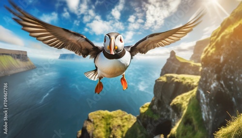puffin flying © Enzo