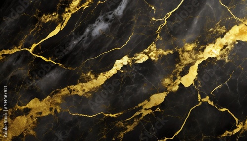 black marble texture with gold veins © Enzo