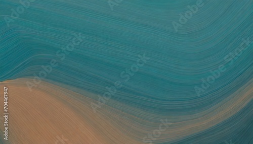 curved lines background or backdrop with teal blue peru and dark turquoise colors good as graphic element
