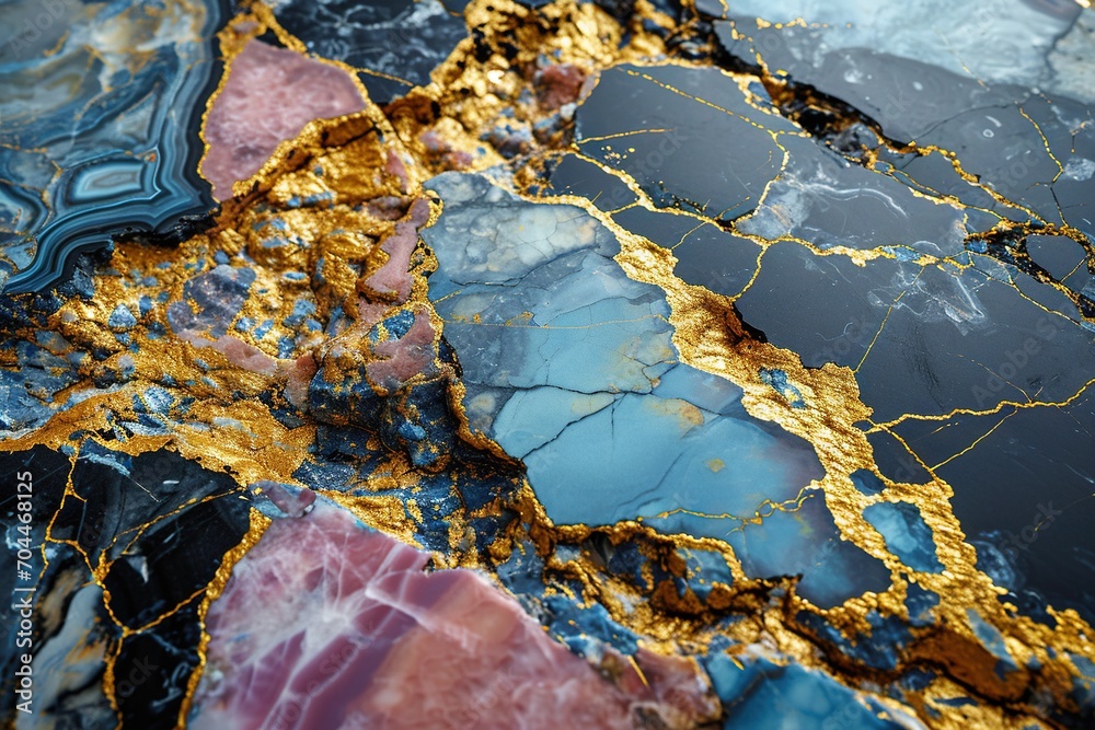 Fototapeta premium Abstract minimalist geometric marble agate luxury wallpaper background pattern. Mosaic dendritic lines.