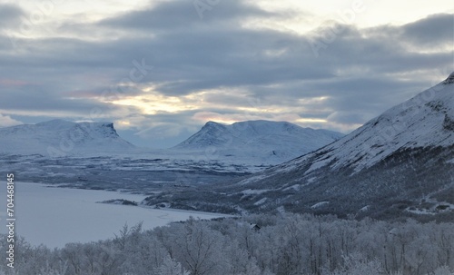 Winter in Björkliden, Lappland in the North of Sweden with temparatures below 30°C