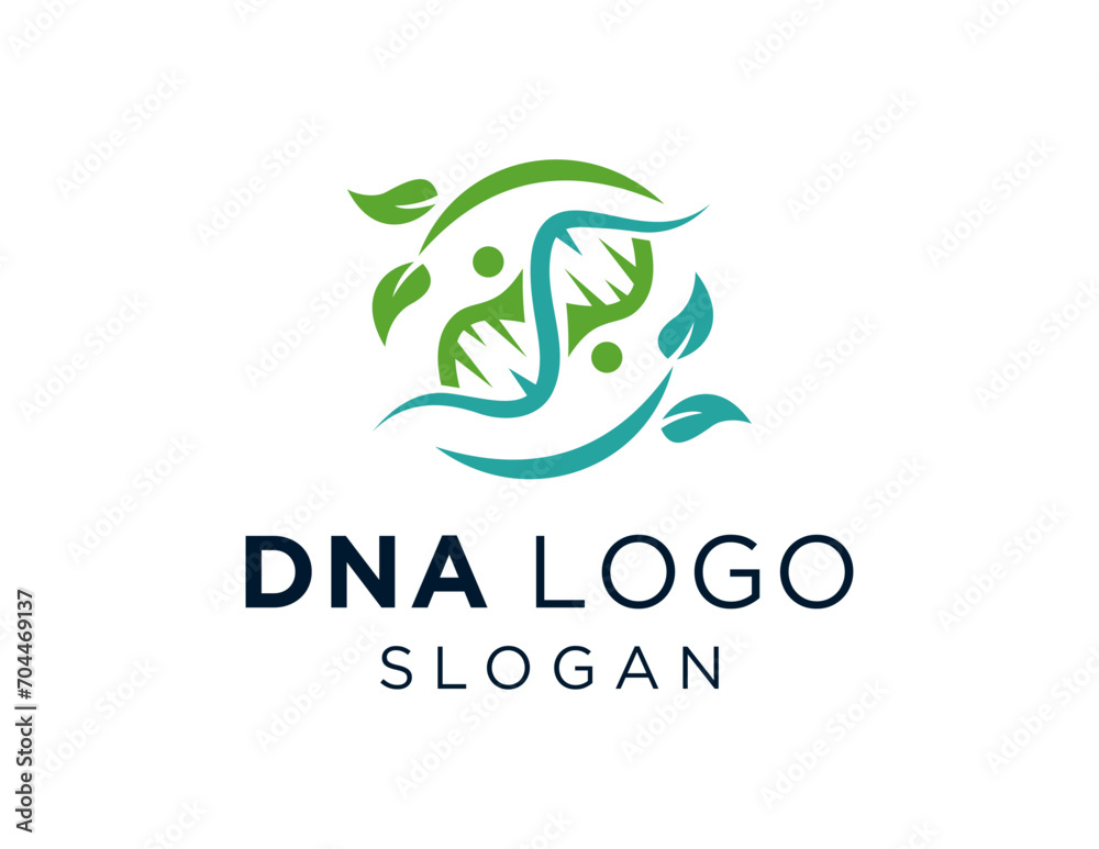 The logo design is about DNA and was created using the Corel Draw 2018 application with a white background.