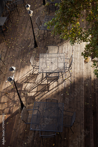 Tables and the Autumn light