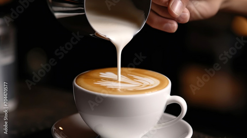 pouring coffee into a glass