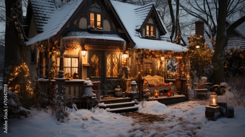 house in the snow