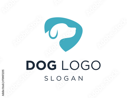 The logo design is about Dog and was created using the Corel Draw 2018 application with a white background.