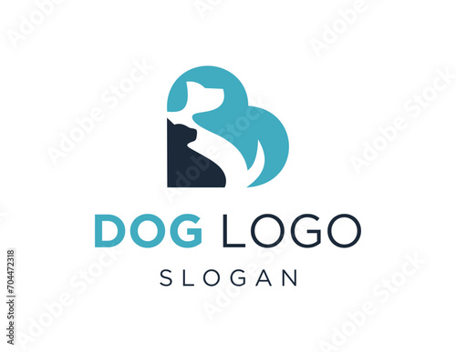 The logo design is about Dog and was created using the Corel Draw 2018 application with a white background.