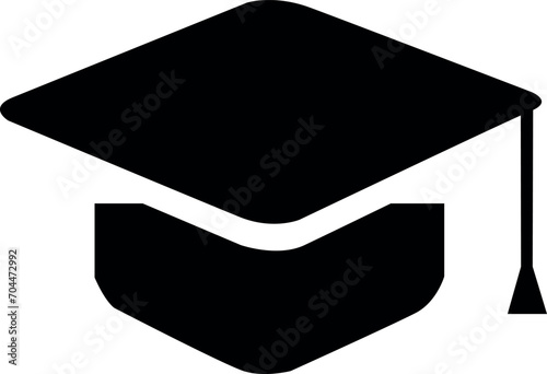 Black graduation cap vector illustration photo