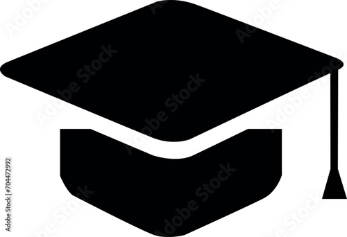 Black graduation cap vector illustration