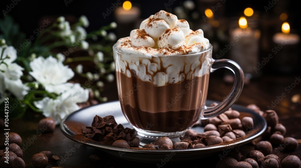 cup of coffee with chocolate cup of coffee with chocolate