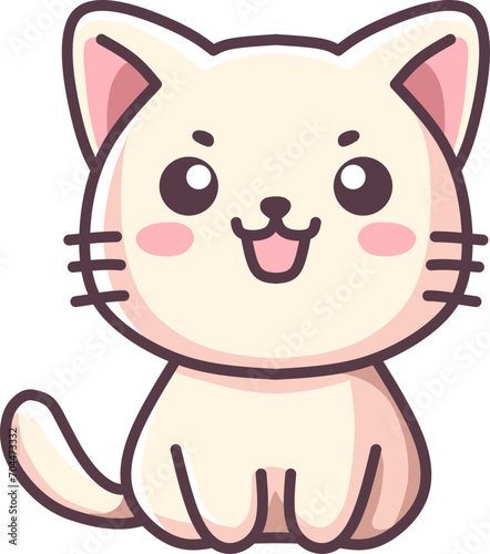 cute happy cat sticker