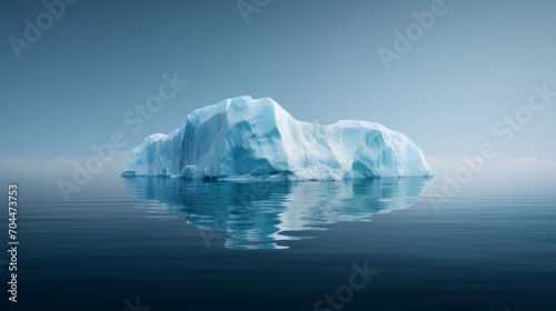 A Majestic Iceberg Drifting in the Vast Ocean