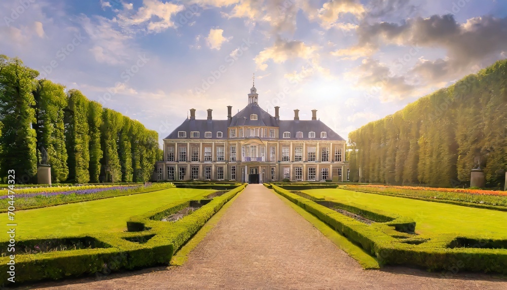 dutch baroque garden of the het loo palace a former royal palace