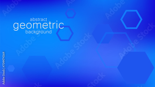 Abstract blue background of random hexagonal shapes of different sizes and transparency. Conceptual technologies. Space for your text. 3D vector illustration.