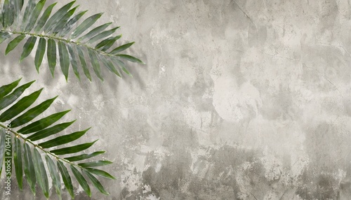 abstract tropical leaf on concrete grunge wall floral background design for wallpaper photo wallpaper mural card postcard © Enzo