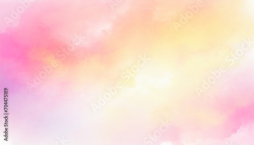 purple magenta pink peach coral orange yellow beige white abstract watercolor art background light pastel pale soft design template mother s day valentine birthday romantic sky colorful clouds © Enzo