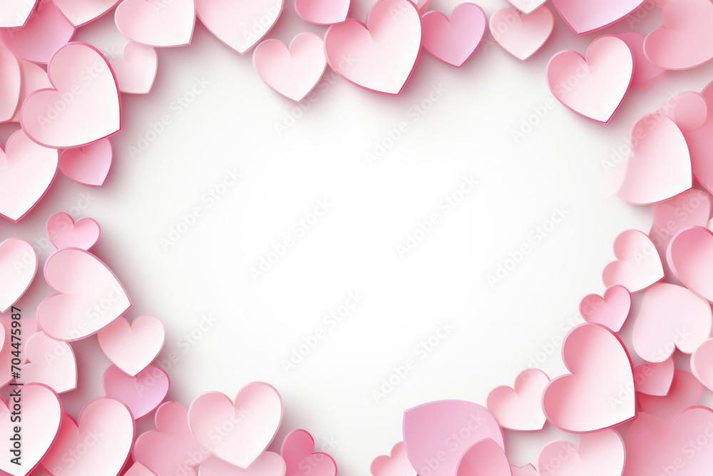 Love in Bloom, Valentine's Heart Frame - A delightful background, embracing the spirit of romance.