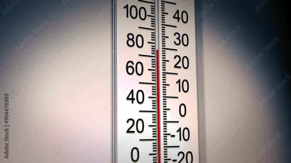 Thermometer with level at 75 degrees
