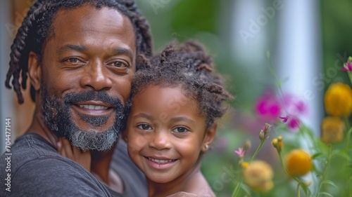 Gratitude-filled father joyfully carries daughter on porch .