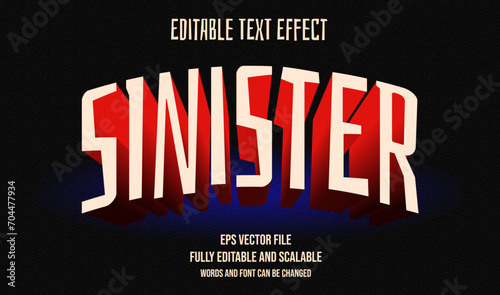 horror sinister editable text effect