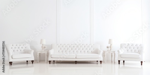 White background with a group of sofas