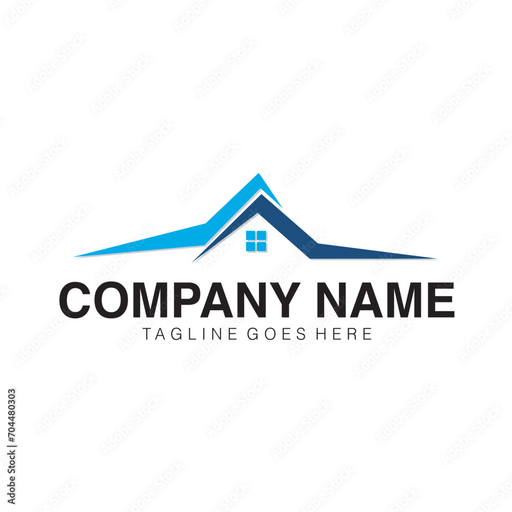 Modern real estate company logo design.