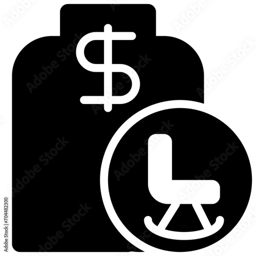 retirement benefits glyph style icons