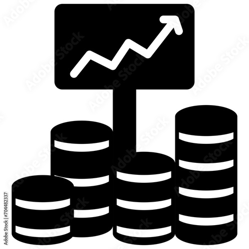 salary increment glyph style icons
