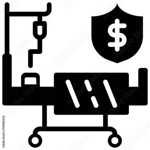 medical coverage glyph style icons