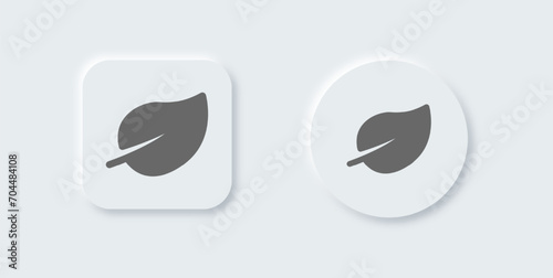 Environmental solid icon in neomorphic design style. Eco signs vector illustration.