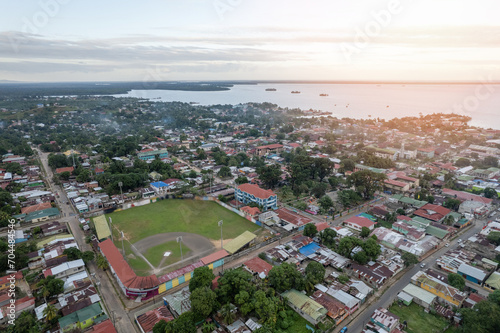 Baseball stadium in Caribbean town