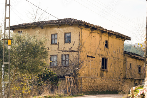 A seven-hundred-year-old, unrestored village from the Ottoman Empire in the Bilecik province of Turkey on the Sufi Way.Houses where sericulture cultivation was carried out, previously photo