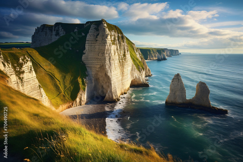 landscape on a cliff from natural Etretat