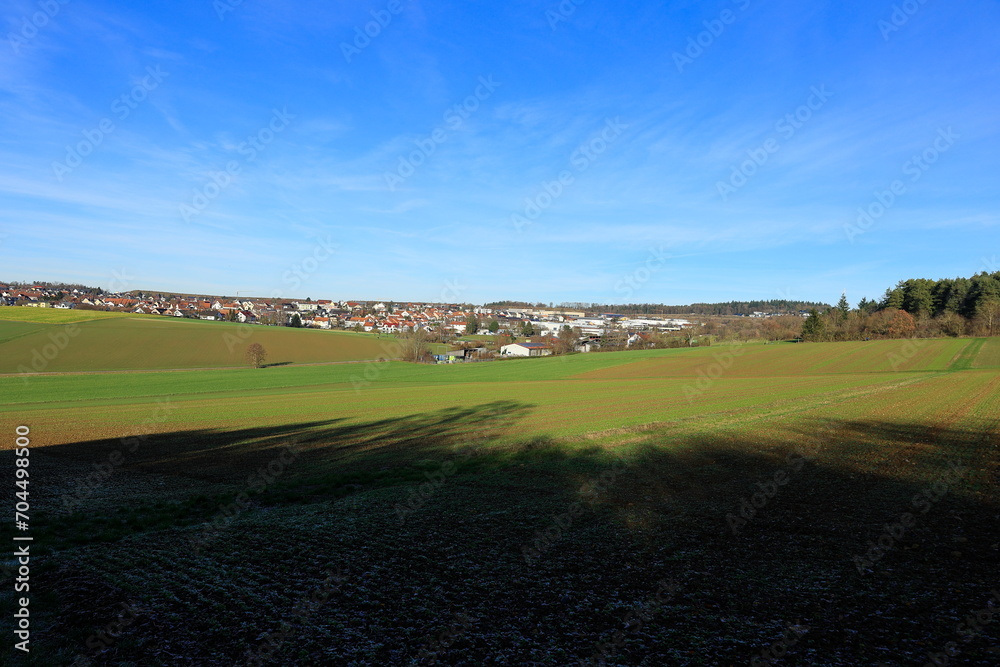 Blick auf den Ort Froitzheim im Landkreis Pforzheim