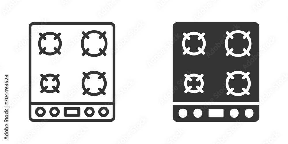 Gas stove icon. Vector illustration Gas stove icon. Vector illustration