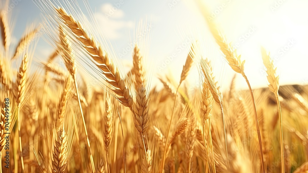 A golden wheat field, rice swaying in the wind, high speed continuous shooting, A golden wheat field, rice swaying in the wind, high speed continuous shooting,