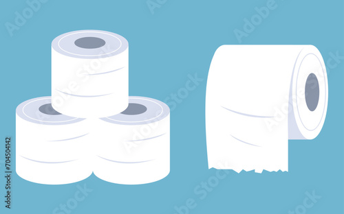 Toilet paper hygiene clean product concept. Vector flat graphic design illustration