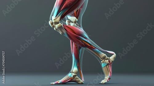 Obraz na płótnie Conceptual anatomy healthy skinless human body muscle system