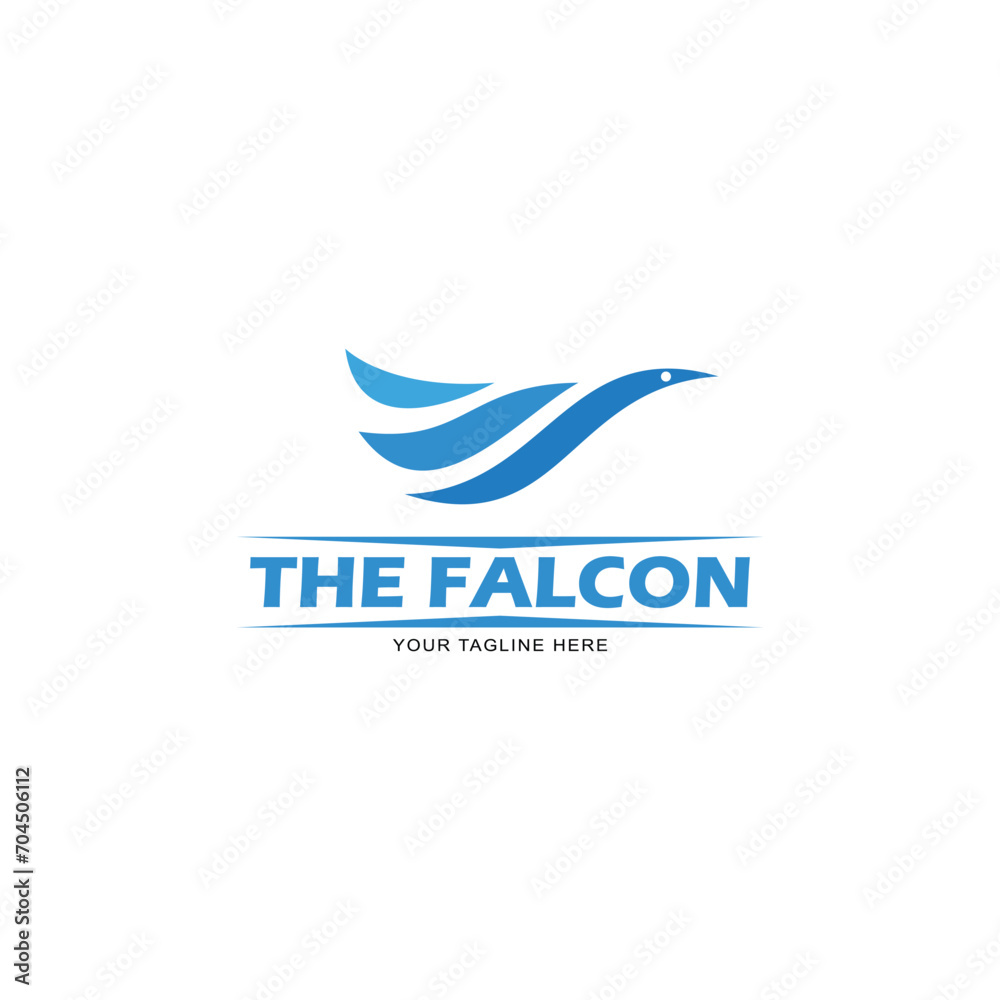 logo icon falcon design vector