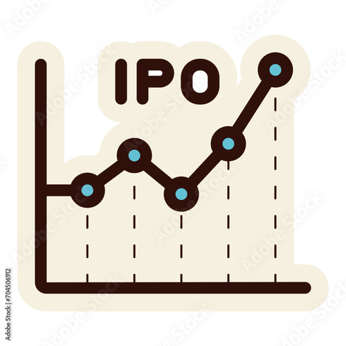 ipo stock graph icon