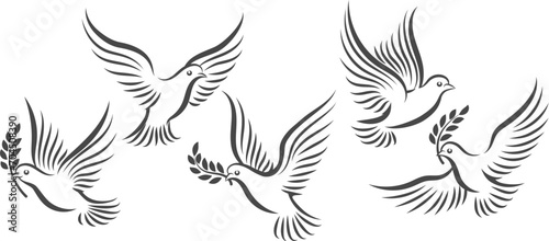 Flying doves sketch