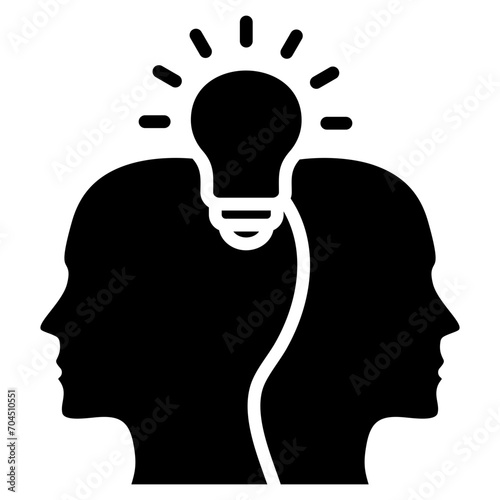 Divergent Thinking Icon Element For Design
