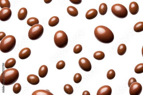 chocolate easter eggs isolated on transparent background 