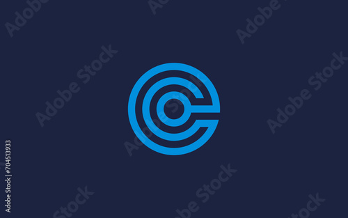 letter ee circle logo icon design vector design template inspiration