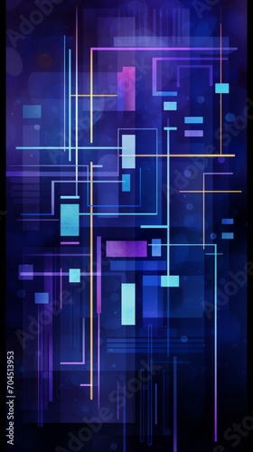 A Geometric Abstract Background in Blue and Purple