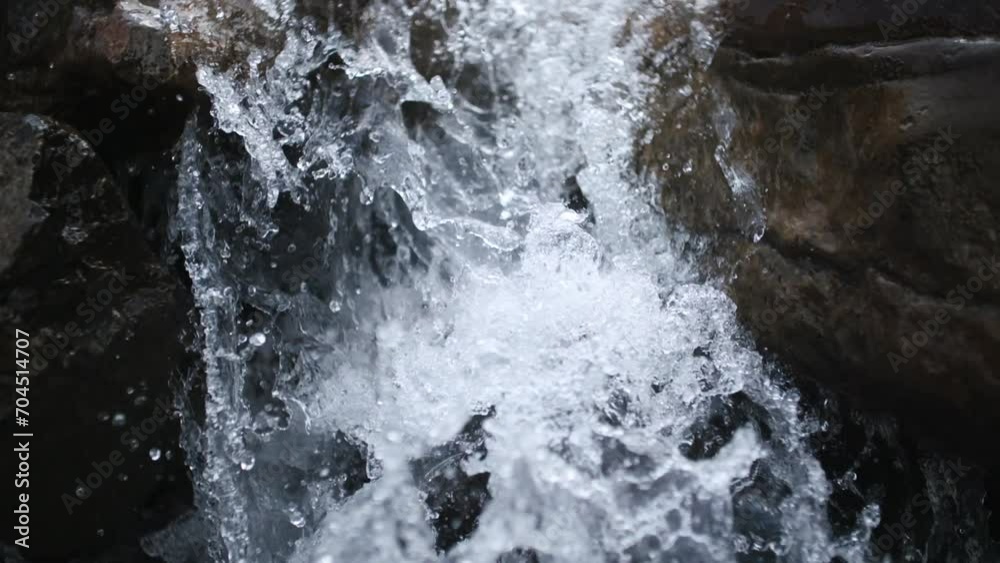 Pure Fresh Water Stream In Mountains Clean Water River Flowing Pure Fresh Water Stream In Mountains Clean Water River Flowing