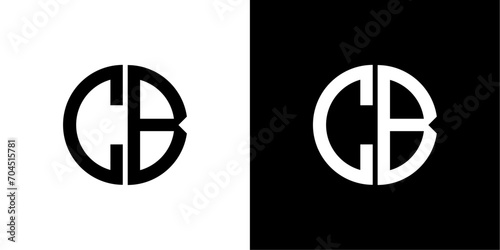vector logo cb abstract combination of circles photo